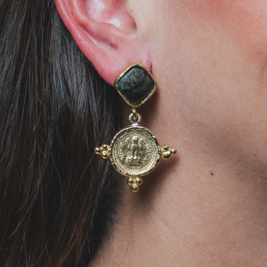 Bangalore Golden Obsidian Earrings