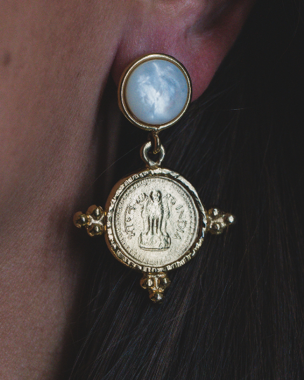 Aretes Bangalore Nácar