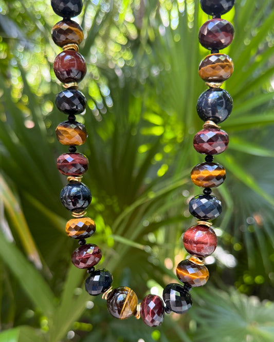 TRICOLOR TIGER'S EYE NECKLACE