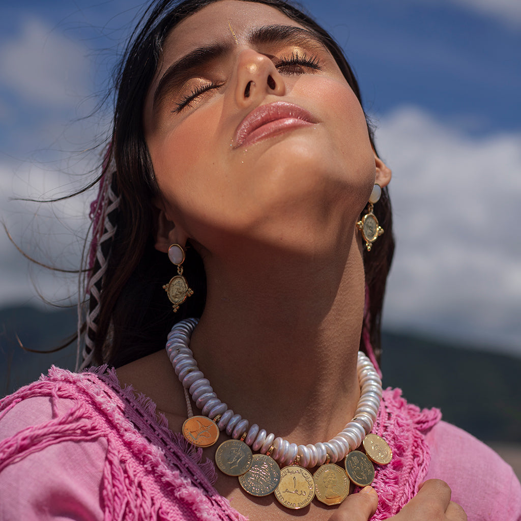 Bangalore Mother of Pearl Earrings