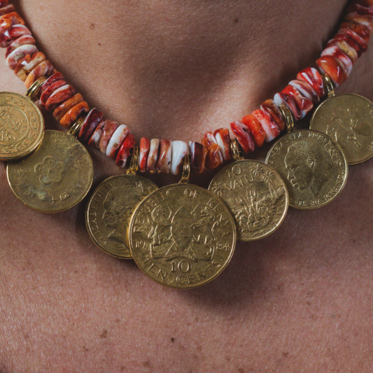Worldwide Spiny Oyster Necklace