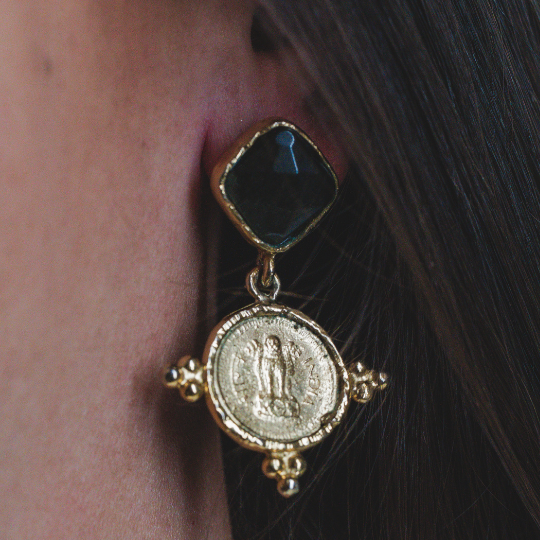 Bangalore Golden Obsidian Earrings