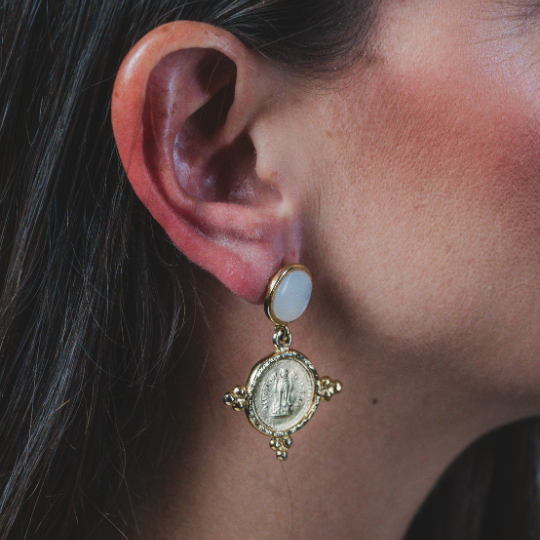 Bangalore Mother Pearl Earrings