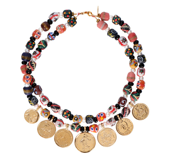 Worldwide Pearl & Seaglass Necklace